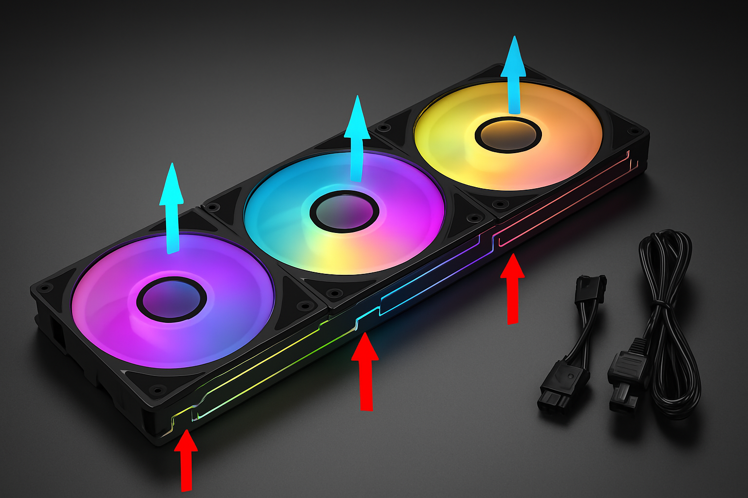 JUMPEAK MX120 360mm Modular Wireless PC Case Cooling Fan with ARGB Infinite Mirror Effect – 120mm Water Cooler Fan