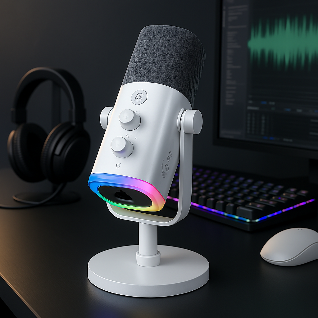 FIFINE AM8 USB/XLR Dynamic Microphone – Touch Mute, Headphone Jack & Gain Controls for PC, PS5, PS4, Mixer, Streaming & Gaming
