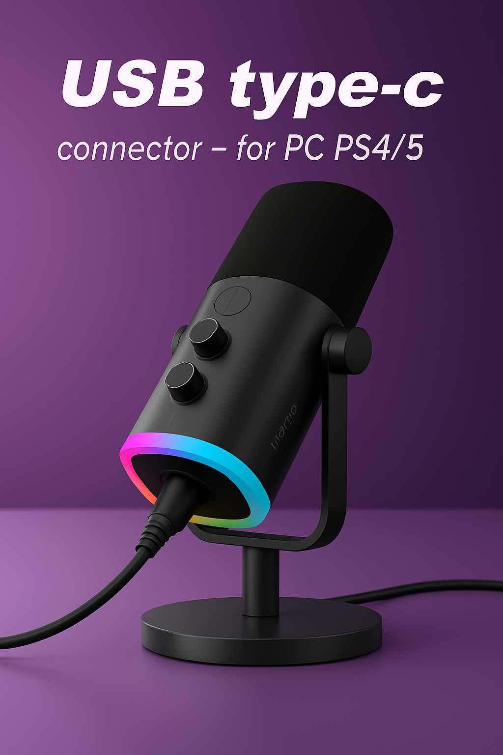 FIFINE AM8 USB/XLR Dynamic Microphone – Touch Mute, Headphone Jack & Gain Controls for PC, PS5, PS4, Mixer, Streaming & Gaming
