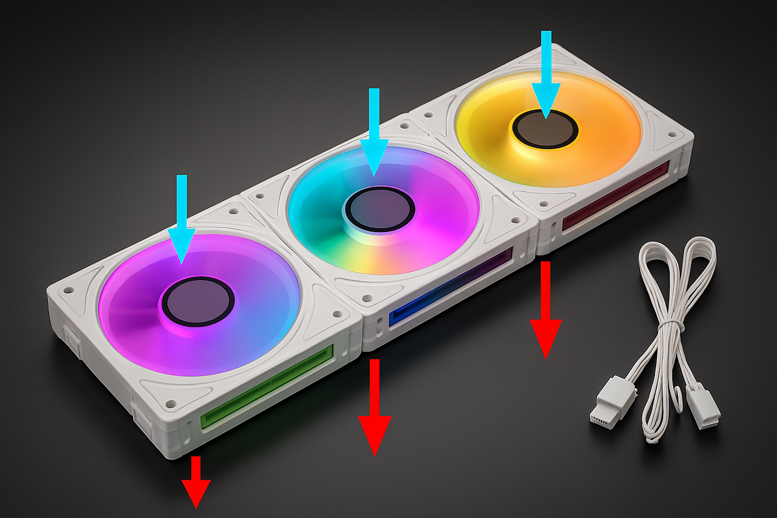 JUMPEAK MX120 360mm Modular Wireless PC Case Cooling Fan with ARGB Infinite Mirror Effect – 120mm Water Cooler Fan
