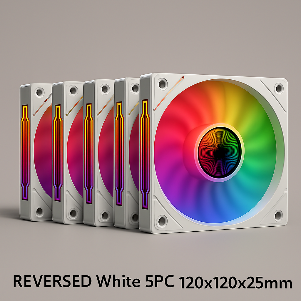 UPSIREN UF-1 PRISM 4 PRO 120mm ARGB PWM Chassis Fan – Quiet High Airflow Cooling Fan (45.2 CFM, 600–1500 RPM, 12V)