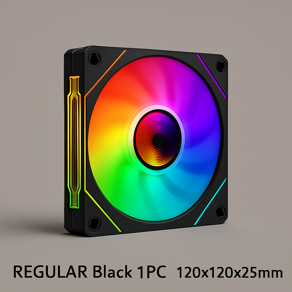 UPSIREN UF-1 PRISM 4 PRO 120mm ARGB PWM Chassis Fan – Quiet High Airflow Cooling Fan (45.2 CFM, 600–1500 RPM, 12V)