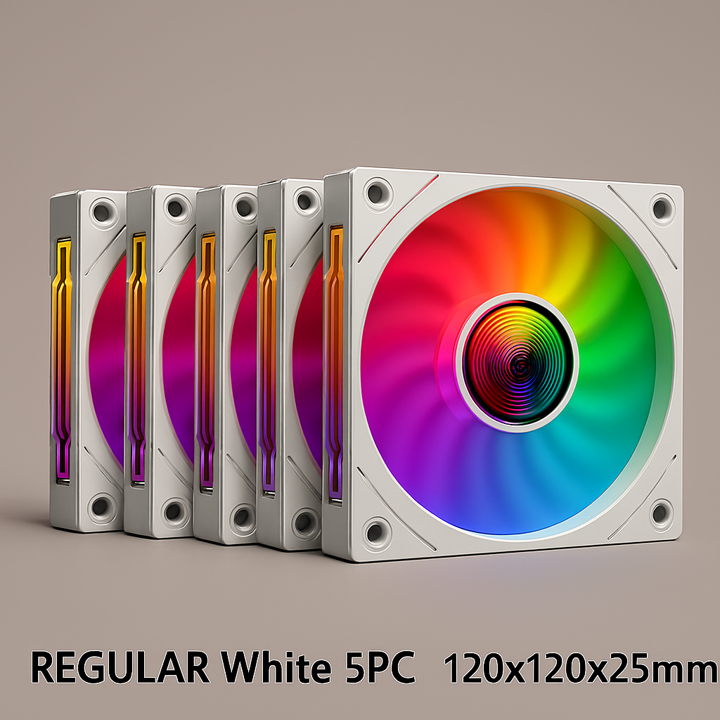 UPSIREN UF-1 PRISM 4 PRO 120mm ARGB PWM Chassis Fan – Quiet High Airflow Cooling Fan (45.2 CFM, 600–1500 RPM, 12V)