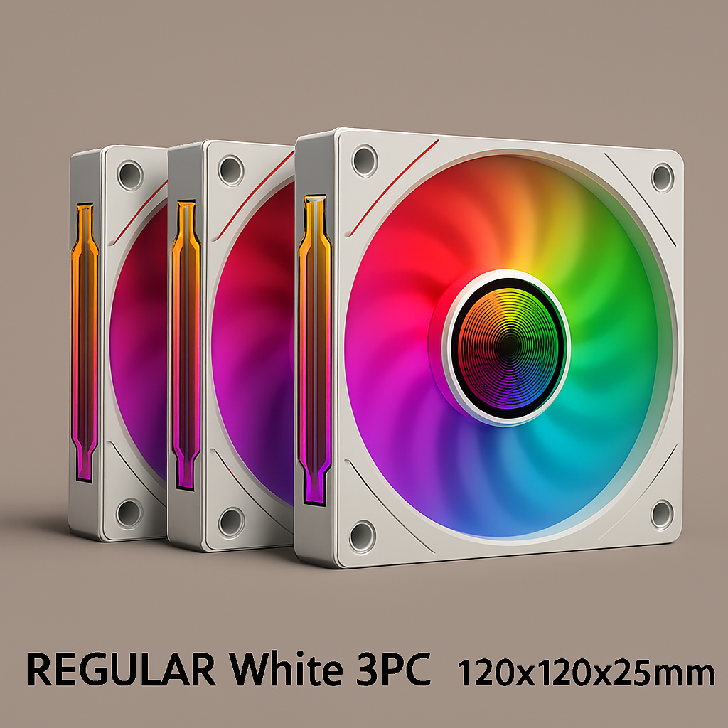 UPSIREN UF-1 PRISM 4 PRO 120mm ARGB PWM Chassis Fan – Quiet High Airflow Cooling Fan (45.2 CFM, 600–1500 RPM, 12V)
