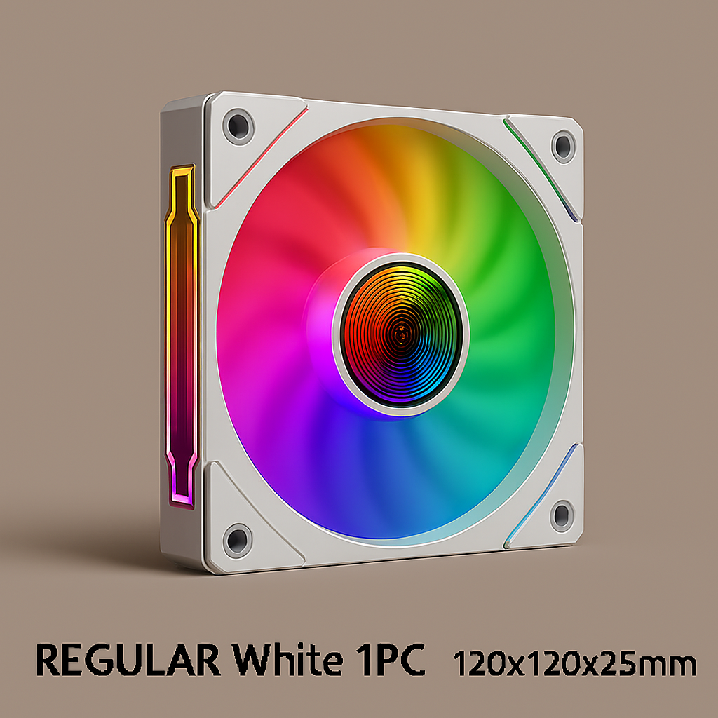 UPSIREN UF-1 PRISM 4 PRO 120mm ARGB PWM Chassis Fan – Quiet High Airflow Cooling Fan (45.2 CFM, 600–1500 RPM, 12V)