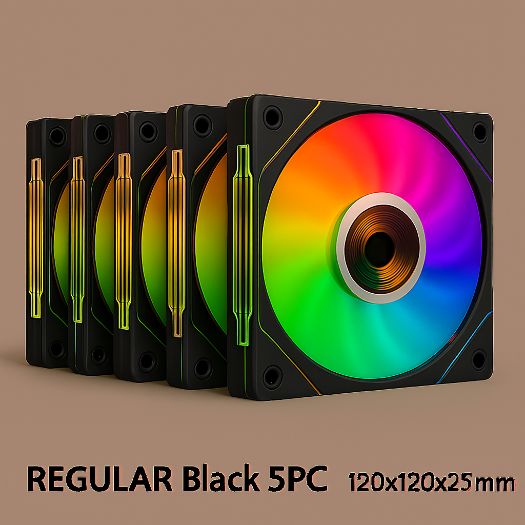 UPSIREN UF-1 PRISM 4 PRO 120mm ARGB PWM Chassis Fan – Quiet High Airflow Cooling Fan (45.2 CFM, 600–1500 RPM, 12V)