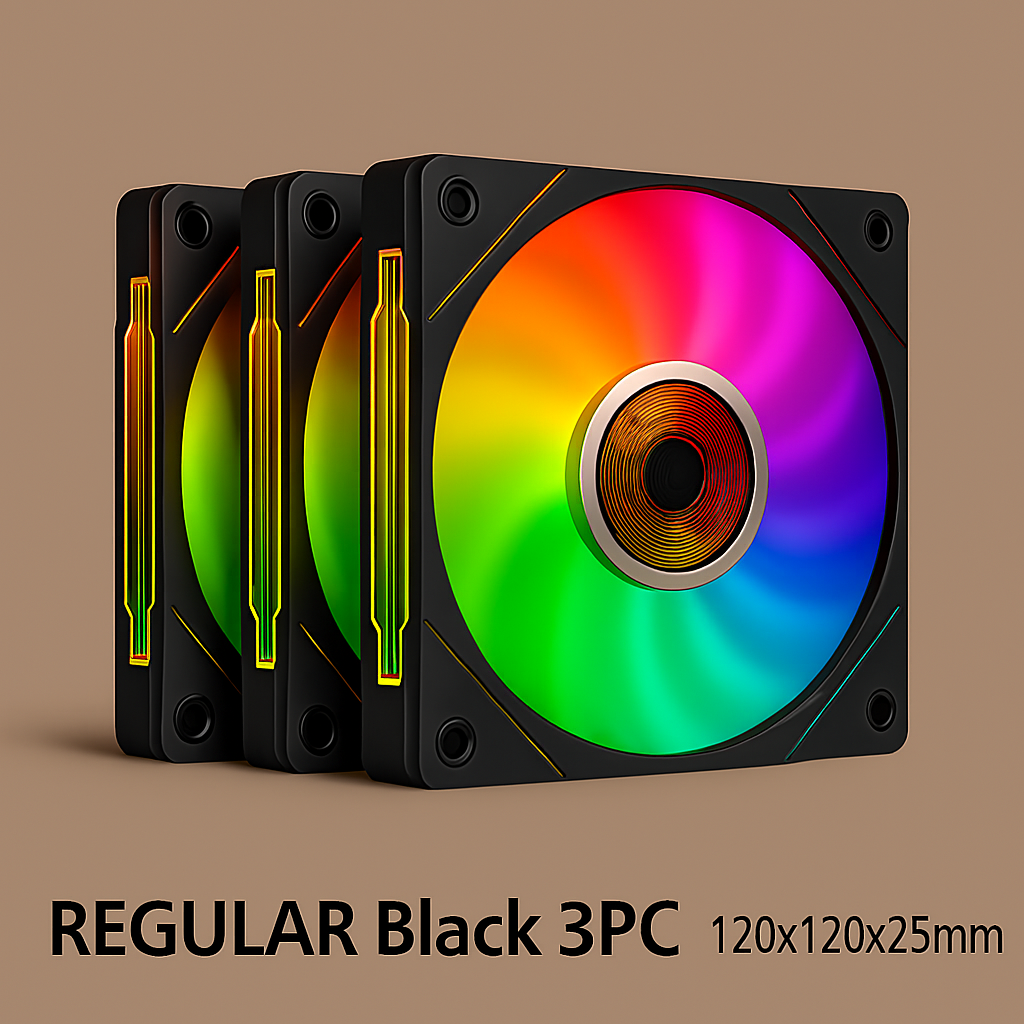 UPSIREN UF-1 PRISM 4 PRO 120mm ARGB PWM Chassis Fan – Quiet High Airflow Cooling Fan (45.2 CFM, 600–1500 RPM, 12V)