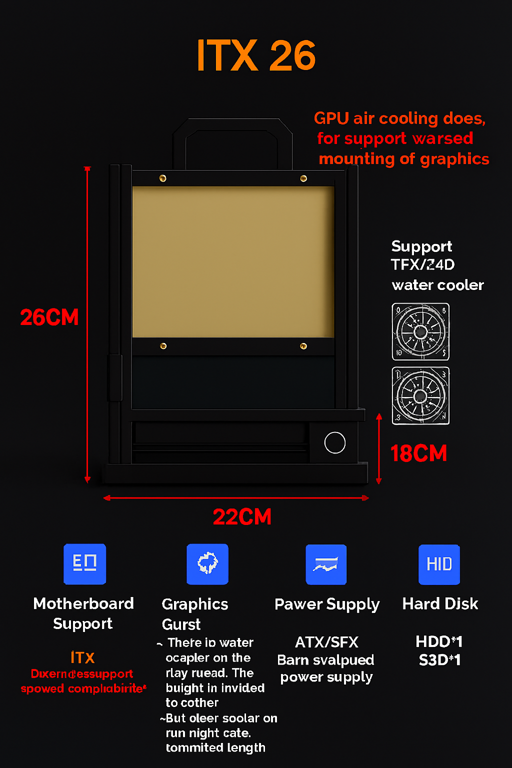EATX Open Frame PC Case – Aluminum DIY Tower for ITX/MATX/ATX Builds | Modding-Friendly Gaming Case for Water Cooling