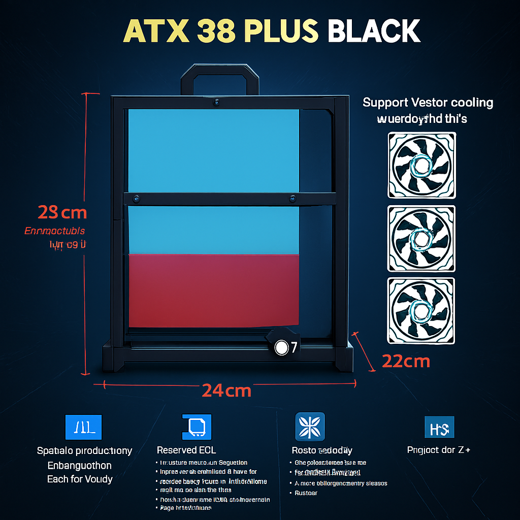 EATX Open Frame PC Case – Aluminum DIY Tower for ITX/MATX/ATX Builds | Modding-Friendly Gaming Case for Water Cooling