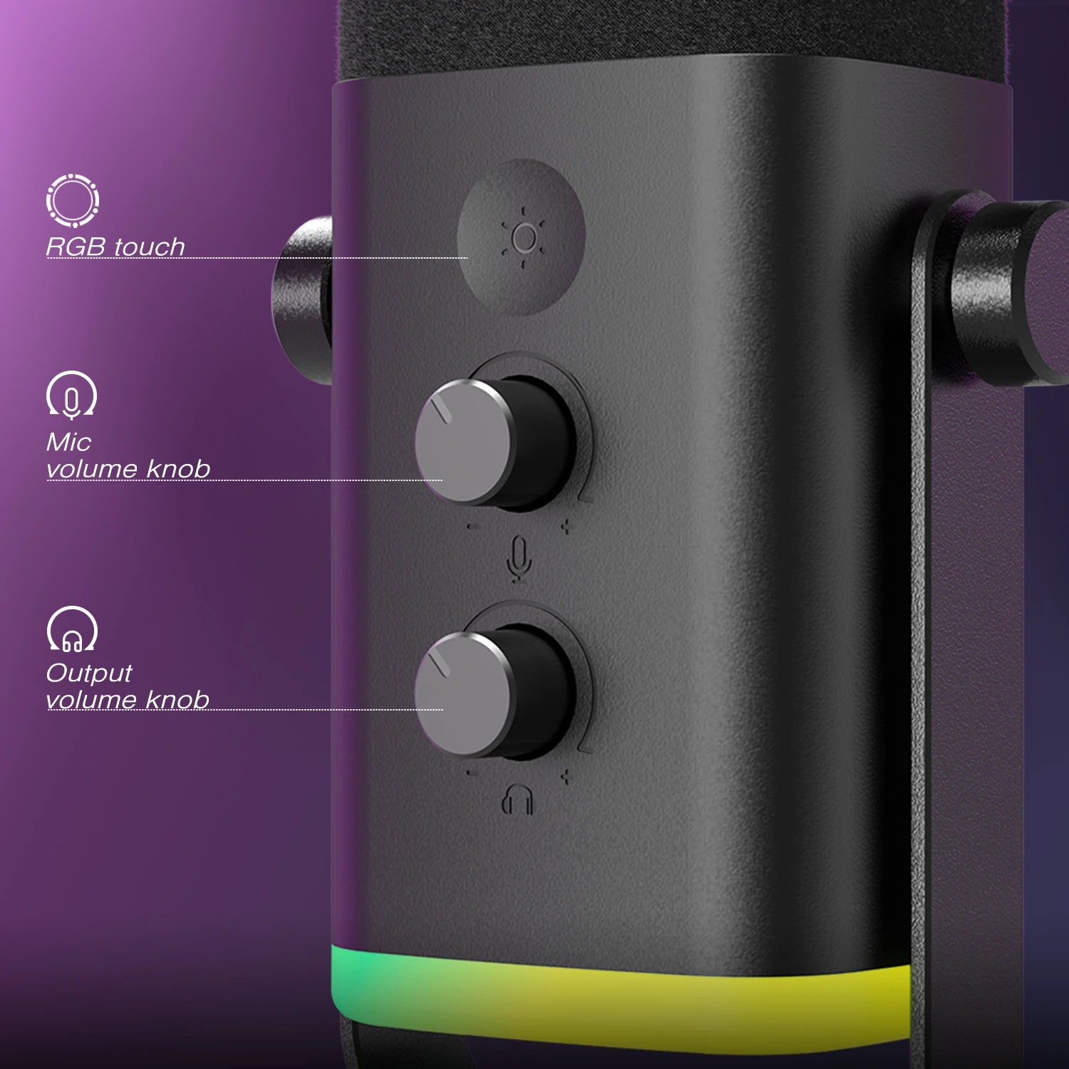 FIFINE AM8 USB/XLR Dynamic Microphone – Touch Mute, Headphone Jack & Gain Controls for PC, PS5, PS4, Mixer, Streaming & Gaming