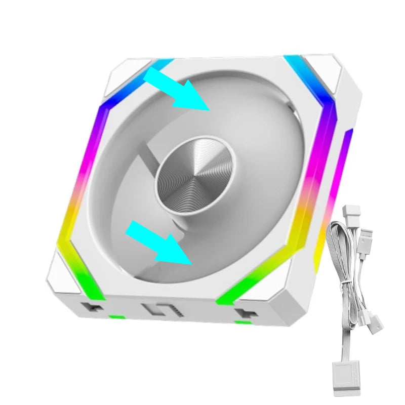 JUMPEAK CS120 120mm ARGB Modular Cooling Fans – Stackable Silent PWM Fans for 240mm/360mm Radiators & Gaming PC Cases