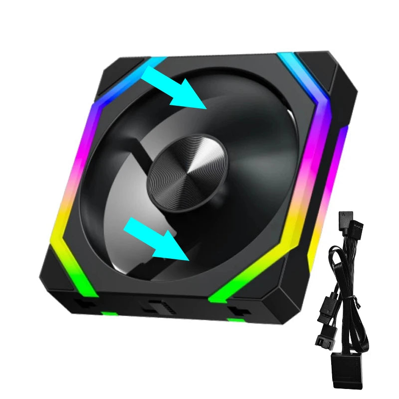 JUMPEAK CS120 120mm ARGB Modular Cooling Fans – Stackable Silent PWM Fans for 240mm/360mm Radiators & Gaming PC Cases