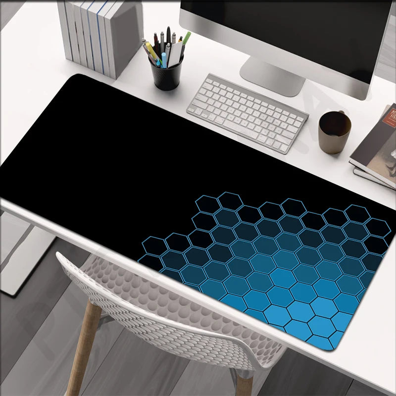 Large Geometric Gaming Mouse Pad – 90x40cm Extended Desk Mat for Keyboard & Mouse | Anti-Slip Surface for PC Setup