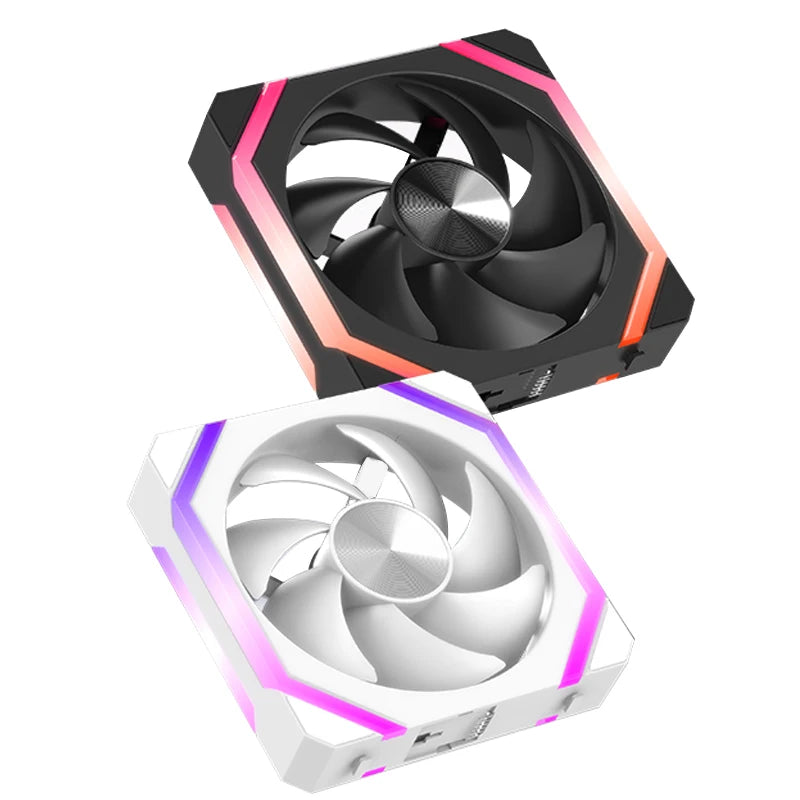 JUMPEAK CS120 120mm ARGB Modular Cooling Fans – Stackable Silent PWM Fans for 240mm/360mm Radiators & Gaming PC Cases