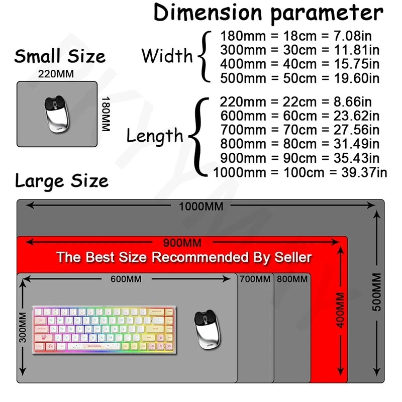 Large Geometric Gaming Mouse Pad – 90x40cm Extended Desk Mat for Keyboard & Mouse | Anti-Slip, Smooth Surface for PC & Office