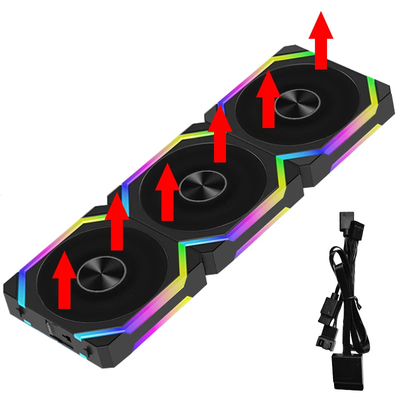 JUMPEAK CS120 120mm ARGB Modular Cooling Fans – Stackable Silent PWM Fans for 240mm/360mm Radiators & Gaming PC Cases