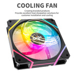 Aigo AM12 RGB Case Fan Kit – 120mm ARGB Cooling Fans with Remote & Controller (6-Pin)