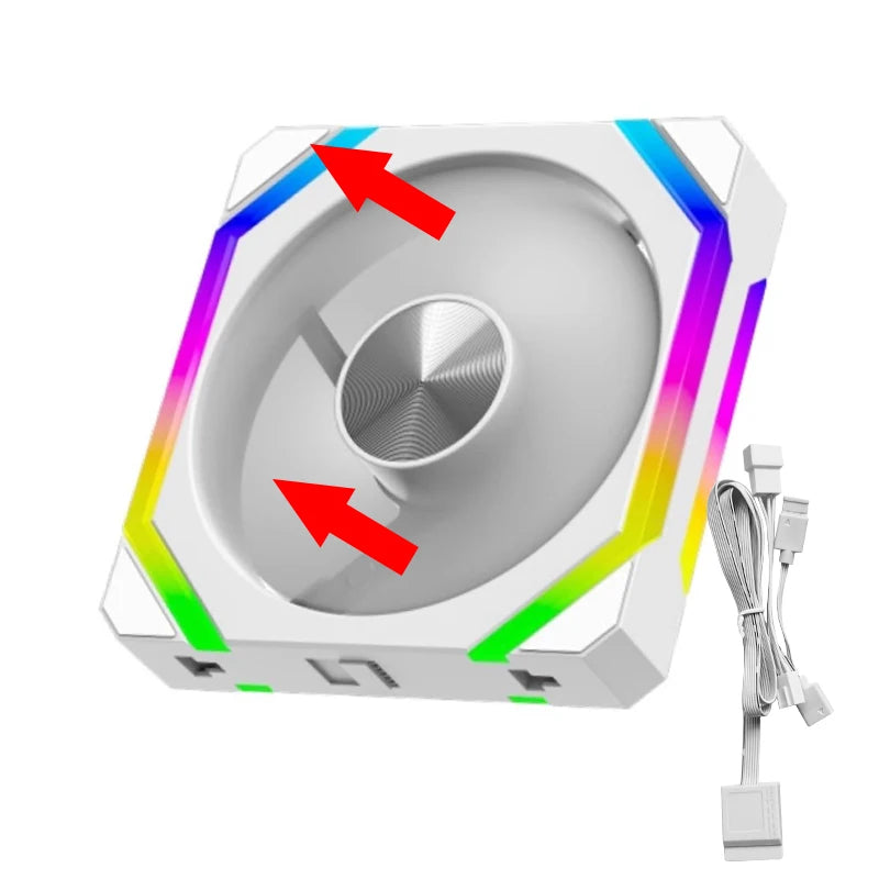 JUMPEAK CS120 120mm ARGB Modular Cooling Fans – Stackable Silent PWM Fans for 240mm/360mm Radiators & Gaming PC Cases