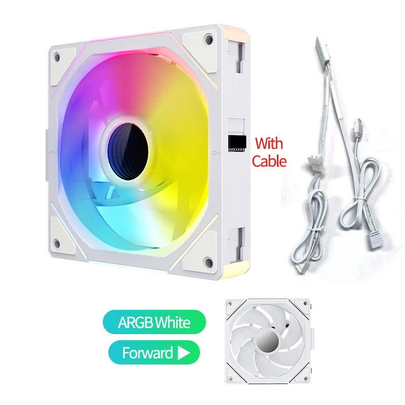 Teucer JM-1 120mm ARGB Mirror Cycle PC Case Fan – Low Noise 4-Pin PWM Cooling Fan for Chassis & Water Cooling (Single Pack)